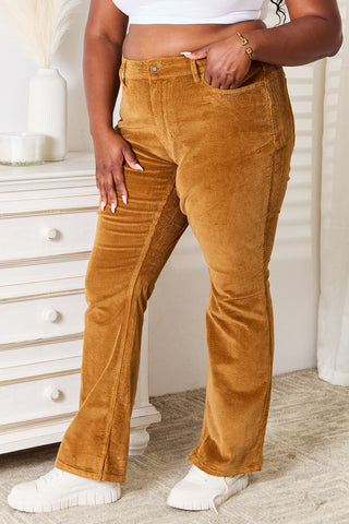 Full Size Mid Rise Corduroy Pants (Available in USA only)