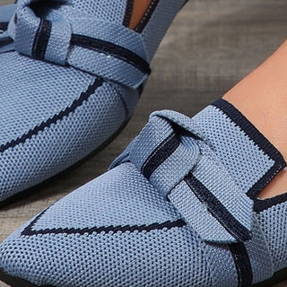 Bow Contrast Trim Point Toe Loafers (Available in USA only)