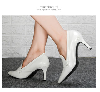 Pointed Toe Thin Heels Leather Dress Shoe