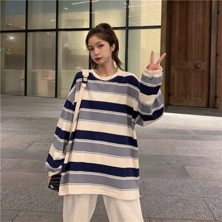 Striped Oversized Sweatshirt