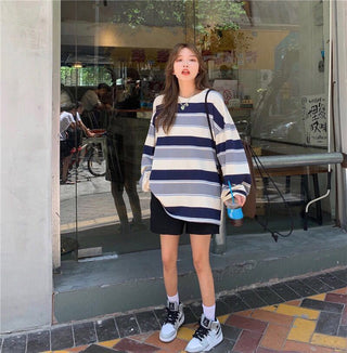 Striped Oversized Sweatshirt