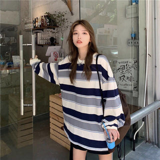 Striped Oversized Sweatshirt