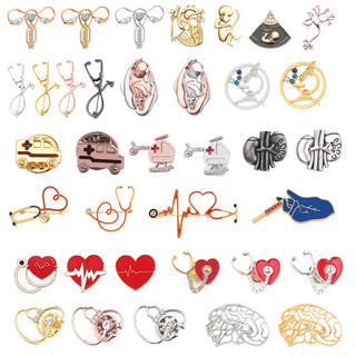 Doctor Nurse Stethoscope Shape Medical Medicine Brooch Pins