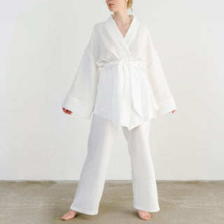 Long-Sleeved Kimono Pajamas