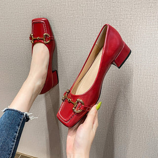 Thick Heel Square Toe Mary Jane Shoes