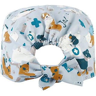 Floral Soft Hat Sweat-absorbent Scrub Cap