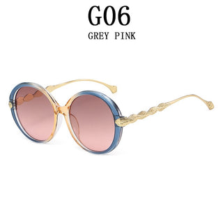 Retro Gradient Round Sunglasses Women