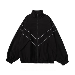 Hip Hop Color Block Windbreaker Varsity Jacket