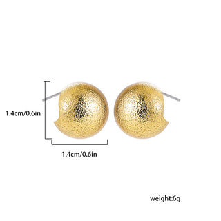 Stainless Steel Gold Plated Big Chunky Waterdrop Earrings