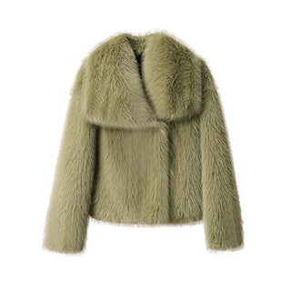 Fake Fox Fur Jacket Overcoat