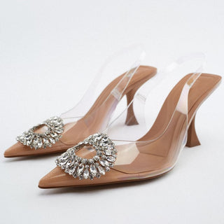 Transparent Rhinestone High Heels