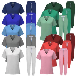 Multicolor Laboratory Scrubs Jogger Workwear