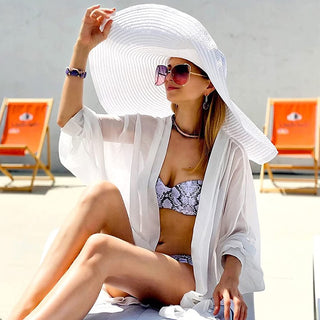 Oversized Wide Brim Beach Straw Hat