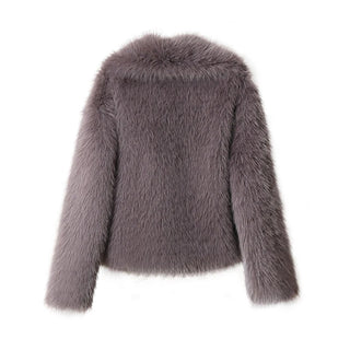 Fake Fox Fur Jacket Overcoat