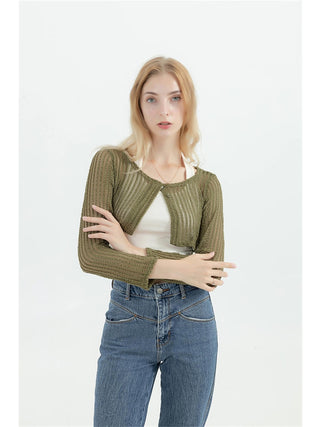 Y2K Halter Hollow Out Knit Top