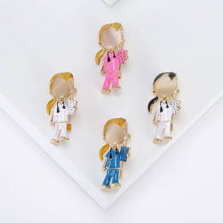 Enamel Medical Series Brooches