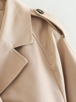 Cropped Long Sleeves Trench Coat