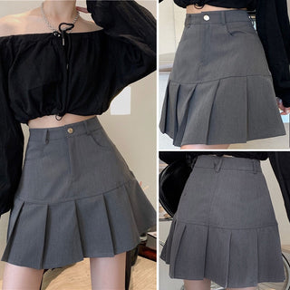 Pleated Pencil Skort