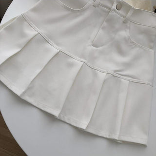 Pleated Pencil Skort