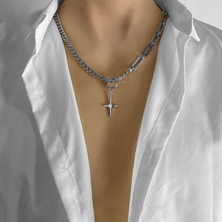 Pearl Rhinestones Necklace For Men