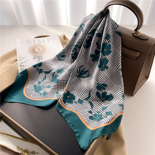 Satin Silk Patterned Scarf