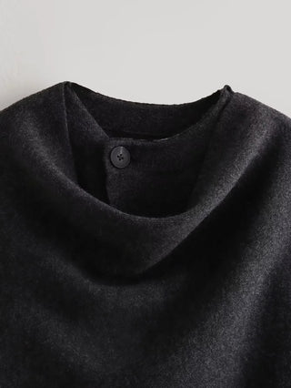 Wool Trench Scarf Collar Coat