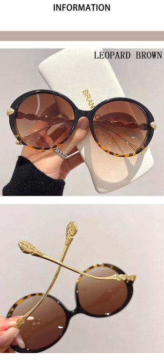 Retro Gradient Round Sunglasses Women