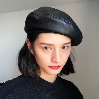 Vintage Leather Beret