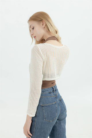 Y2K Halter Hollow Out Knit Top