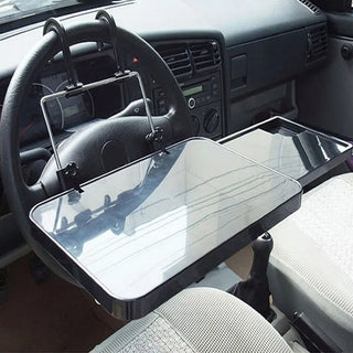 Foldable Car Steering Wheel Tray and Desk Useful for Home Health and Hospice Clinician’s Patient Visit