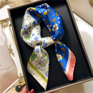 Satin Silk Patterned Scarf