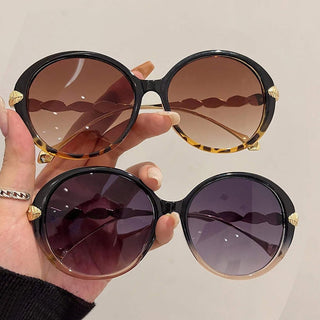 Retro Gradient Round Sunglasses Women