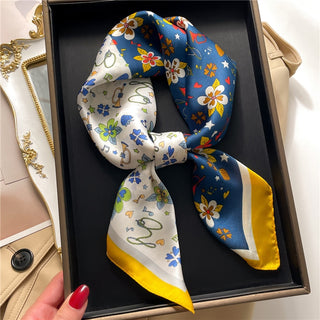 Satin Silk Patterned Scarf