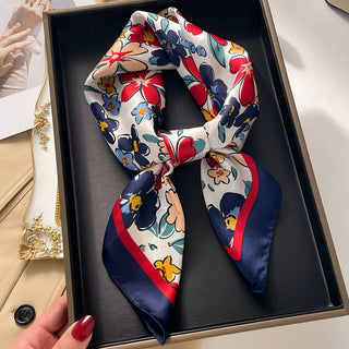 Satin Silk Patterned Scarf