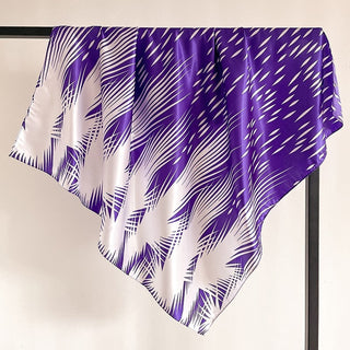 Printed Silk Satin Neckerchief Shawl Scarf