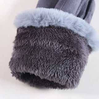 Leather Gloves with Fur