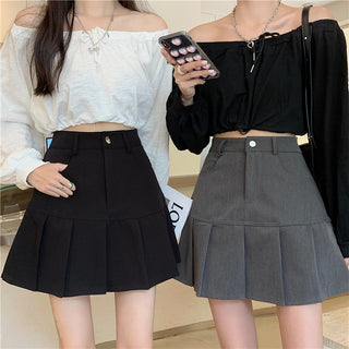 Pleated Pencil Skort