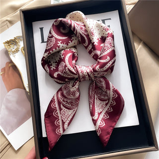 Satin Silk Patterned Scarf