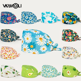 Nature Print Surgical Cap