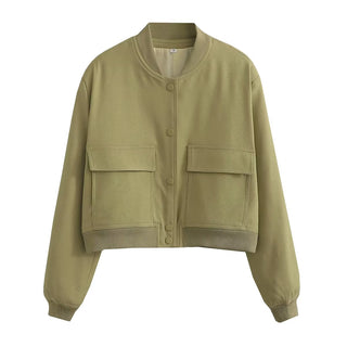 O-Neck Casual Bomber Jacket