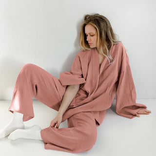 Long-Sleeved Kimono Pajamas