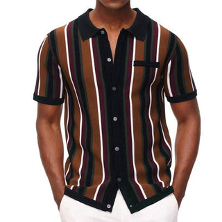 Knitted Striped Polo Shirt (See more options)