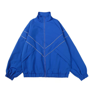 Hip Hop Color Block Windbreaker Varsity Jacket