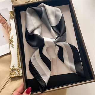 Satin Silk Patterned Scarf