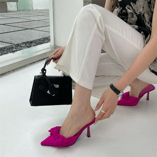 Butterfly-knot Pointed Toe High Heel Shoes