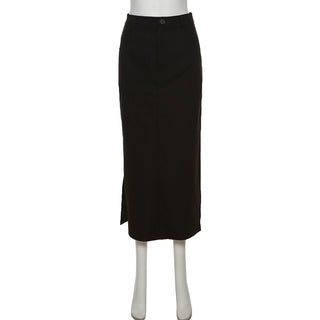 High Raise Split Midi Skirt