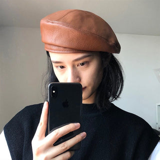 Vintage Leather Beret