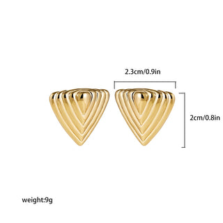 Stainless Steel Gold Plated Big Chunky Waterdrop Earrings