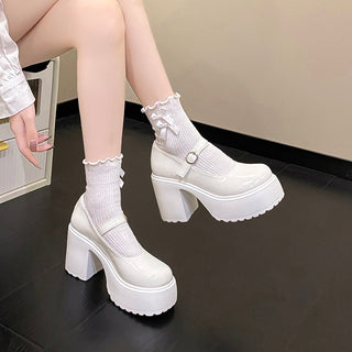 Platform Buckle Strap Mary Jane Shoes