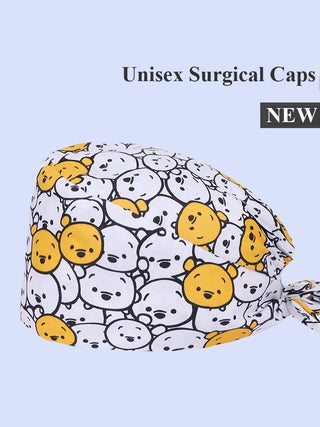 Bear and Animals Surgeon Medical Scrub Cap